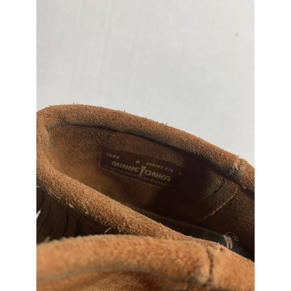 Minnetonka Women's 8 Fringe Boots Brown Mid-Calf - Picture 6 of 6